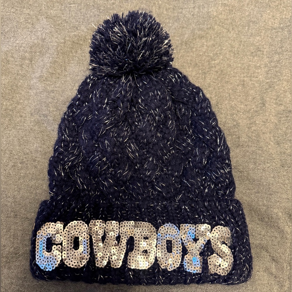 Dallas Cowboys - Women's Dark Blue Knit Beanie Hat
